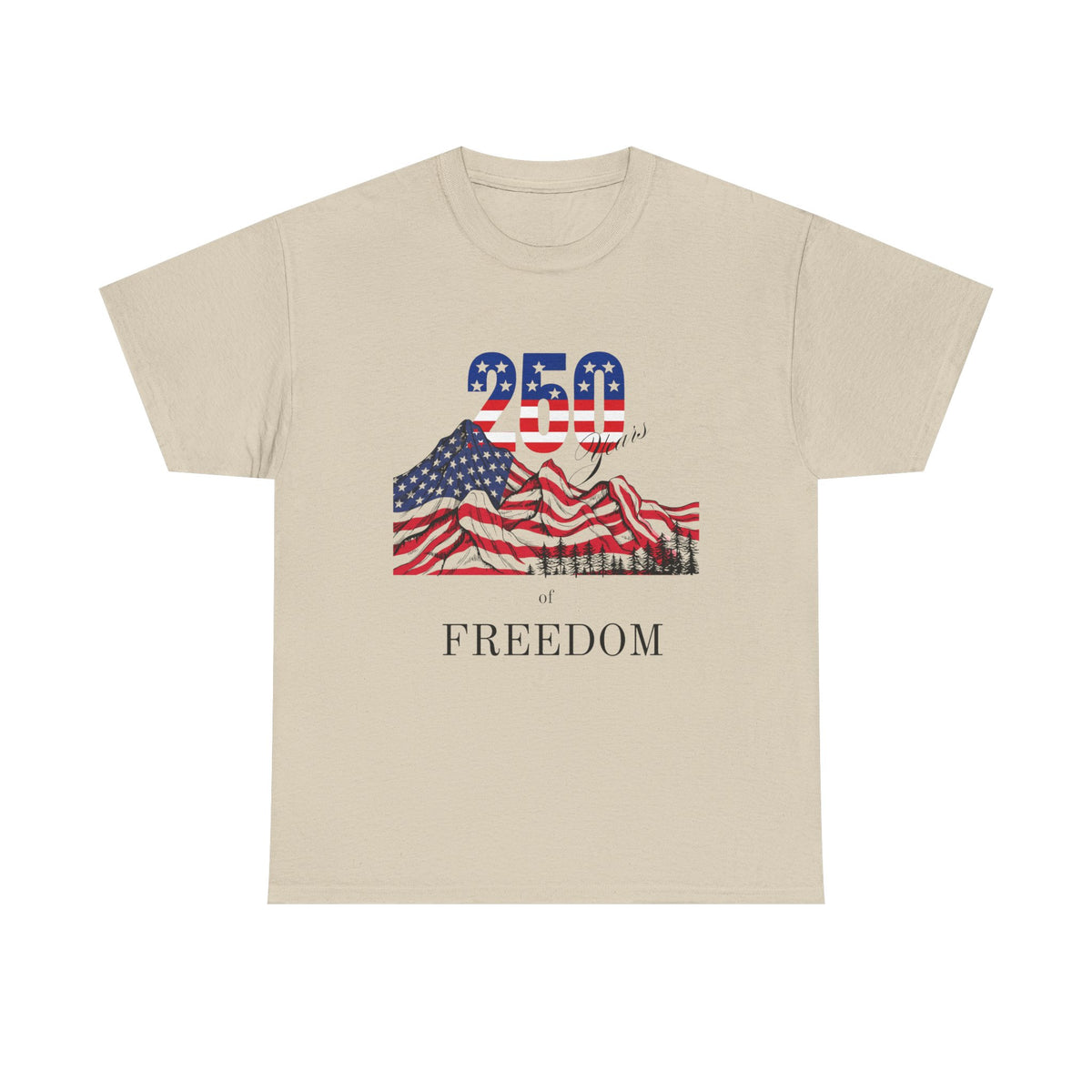Freedom 250 American Flag T-Shirt — Patriotic 4th of July Tee