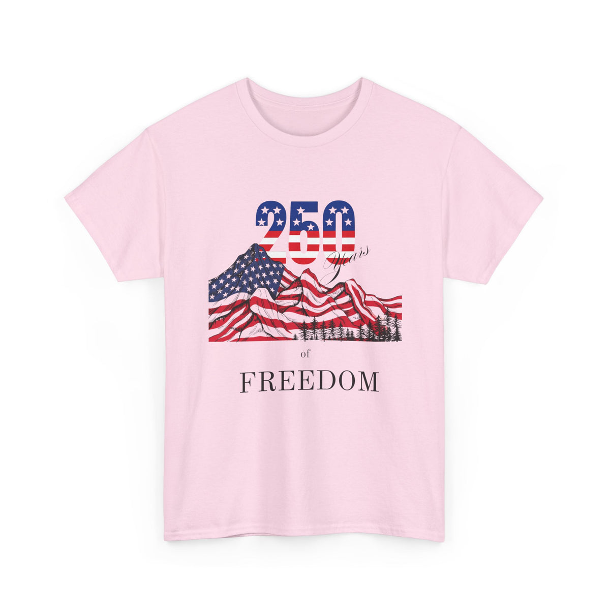 Freedom 250 American Flag T-Shirt — Patriotic 4th of July Tee